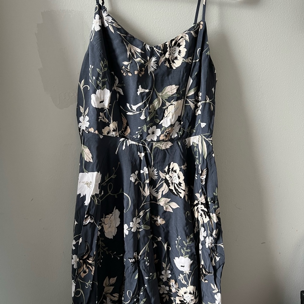 OLD NAVY Flower Print Mini Strap Dress